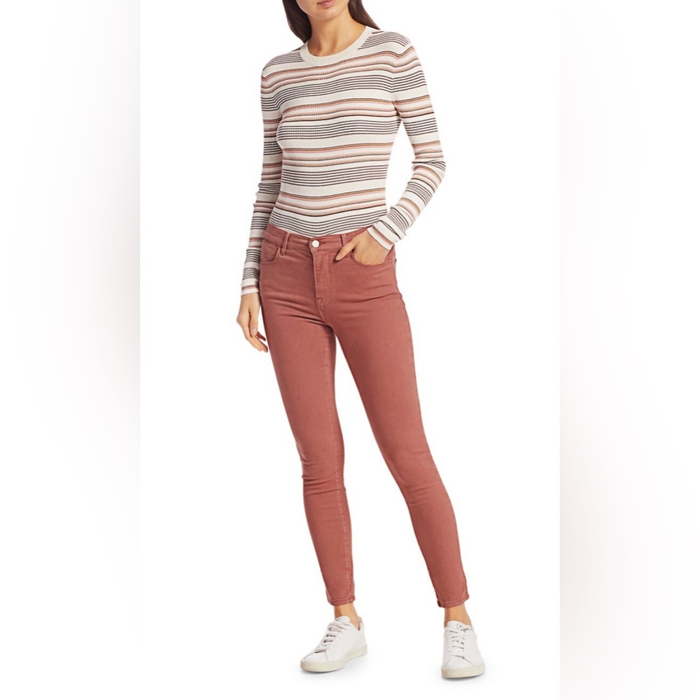 FRAME DENIM Le High Sateen Skinny Jeans in Rosewood Wash | Sz 24,25,26